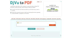 Desktop Screenshot of djvu2pdf.com